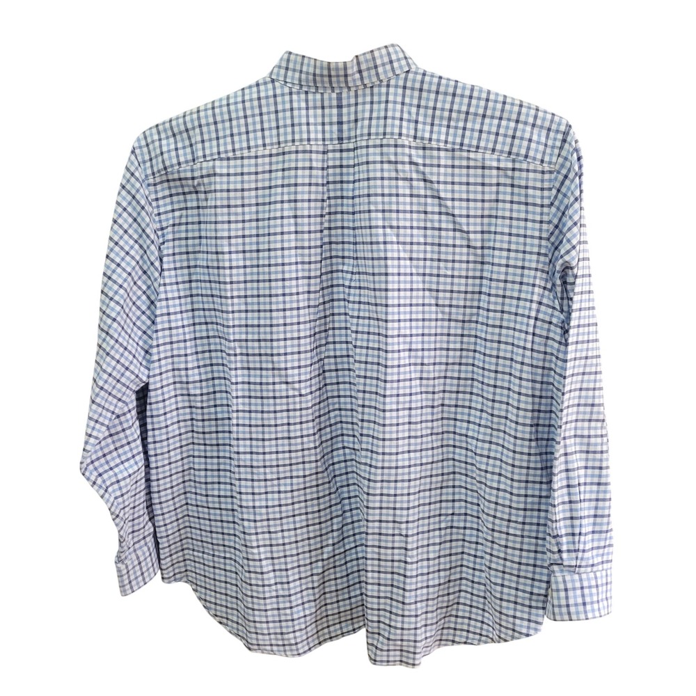 Ralph Lauren Mens 3XB Blue White Gingham Check Button Down Shirt Big & Tall - Picture 3 of 7